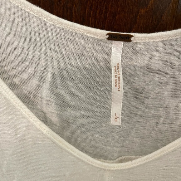Free People White Cold Shoulder Blouse Size L - Picture 3 of 6